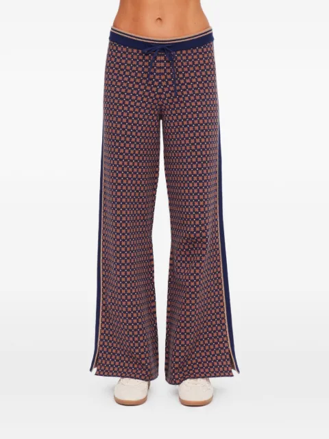 The Upside Lumiere Juniper geometric-pattern track pants