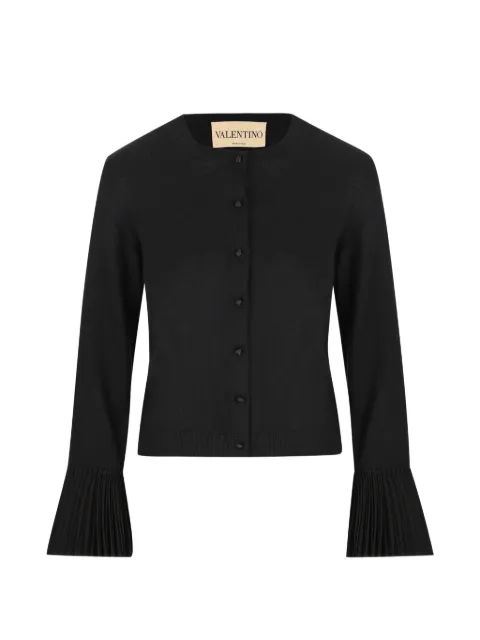 Valentino Garavani — pleated-cuffs cardigan
