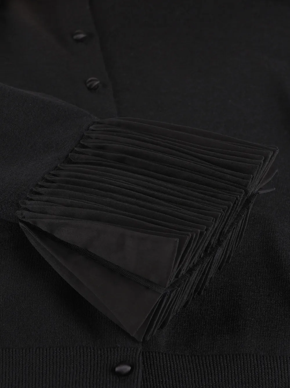 Valentino Garavani Vest met geplooide manchetten Zwart