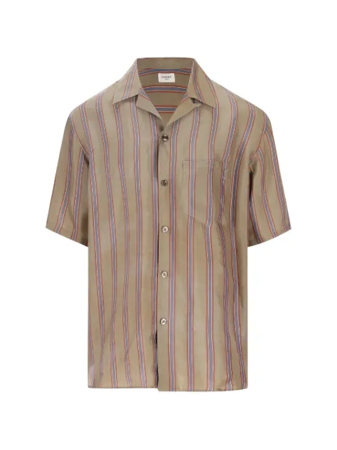 Saint Laurent striped-pattern chest-pocket shirt