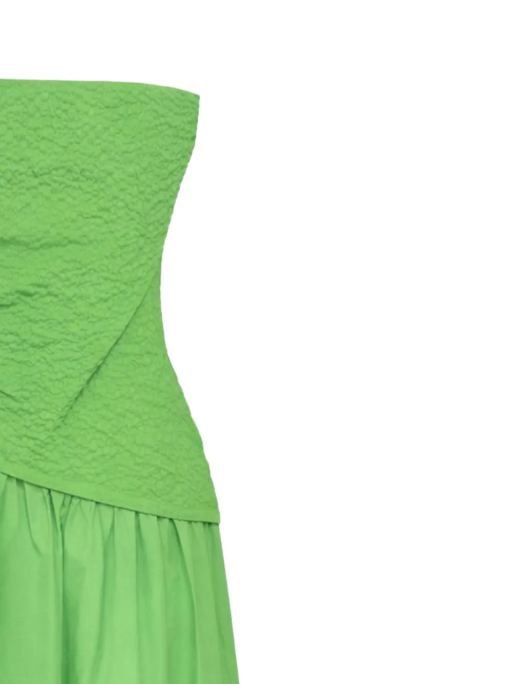  Staud Nia Textured Strapless Midi Dress - Green 