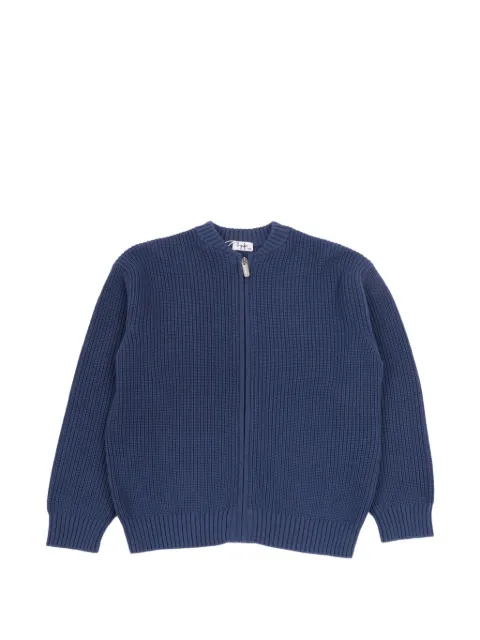 Il Gufo ribbed zip-up sweater