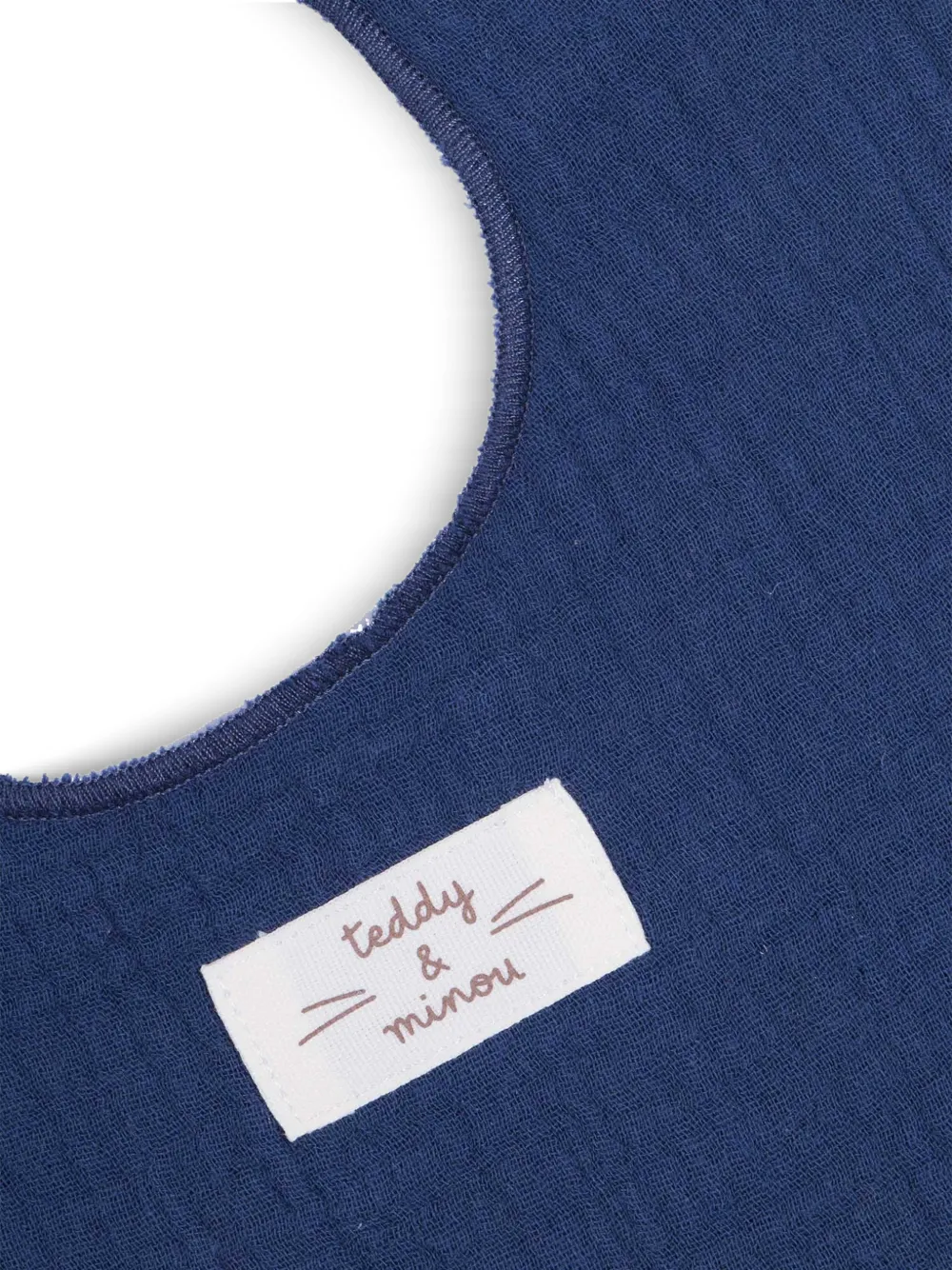 TEDDY & MINOU Slabbetje met logopatch Blauw