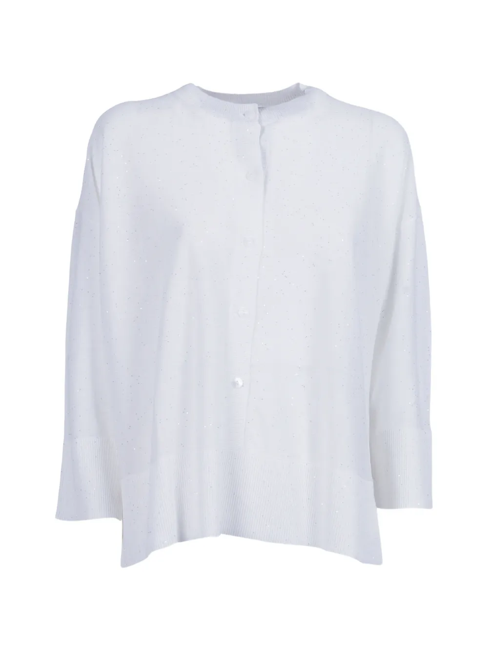 Kangra sequin-embellished button-up sweater - Bianco