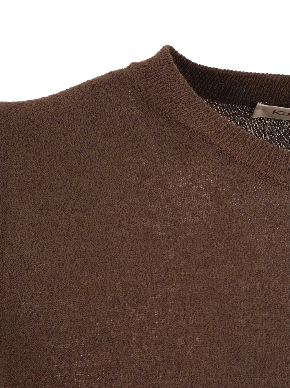 Kangra Fijngebreid T-shirt Bruin