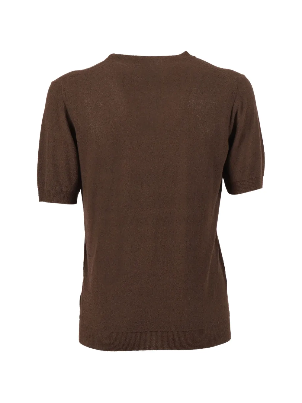 Kangra Fijngebreid T-shirt Bruin