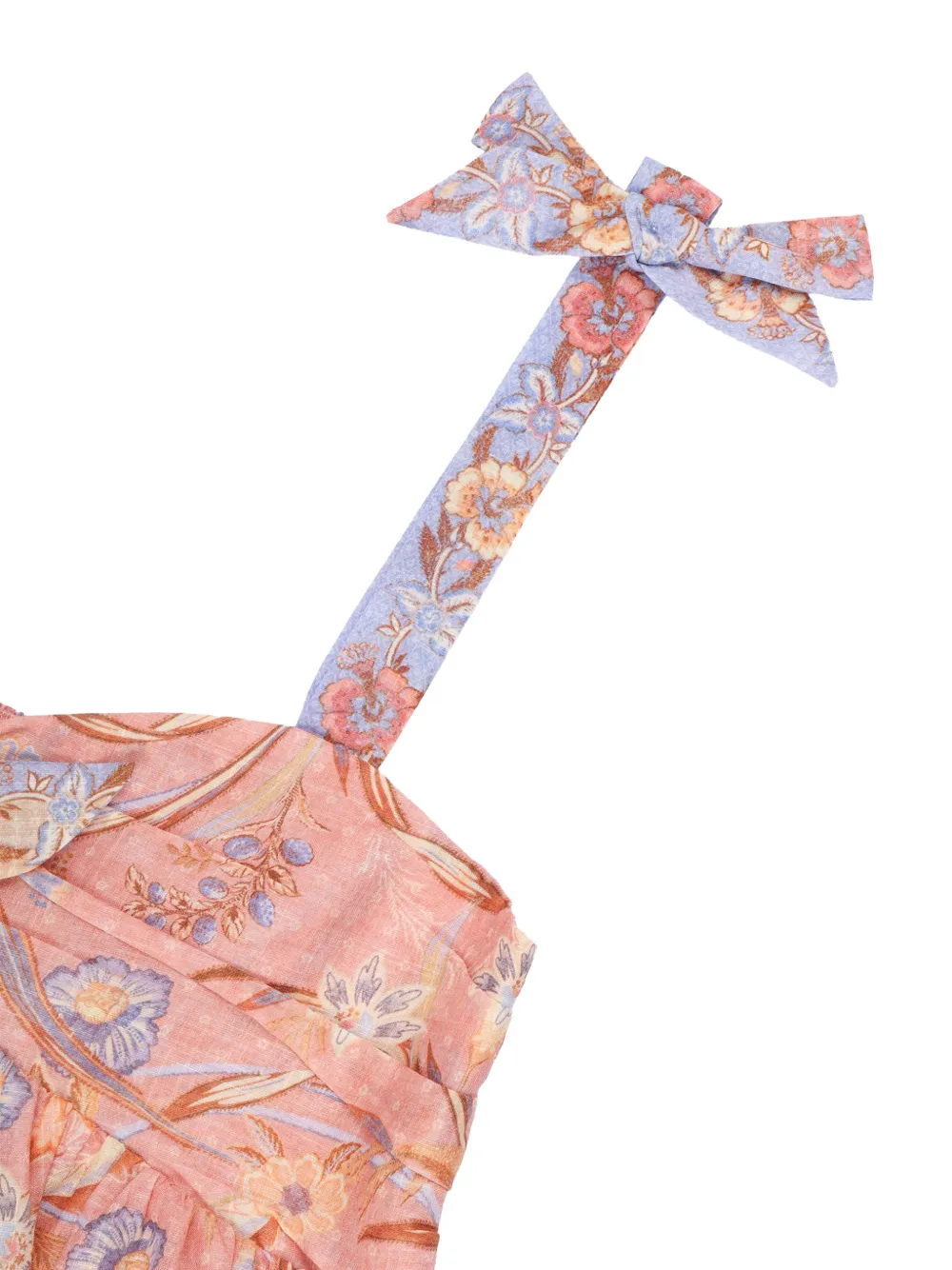 ZIMMERMANN Kids Indra jurk met gestrikte voorkant Roze
