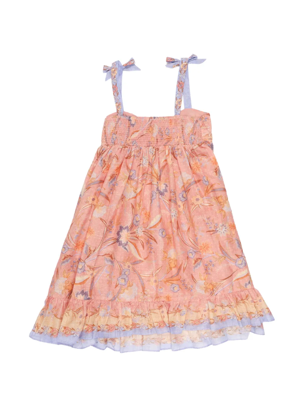 ZIMMERMANN Kids Indra jurk met gestrikte voorkant Roze