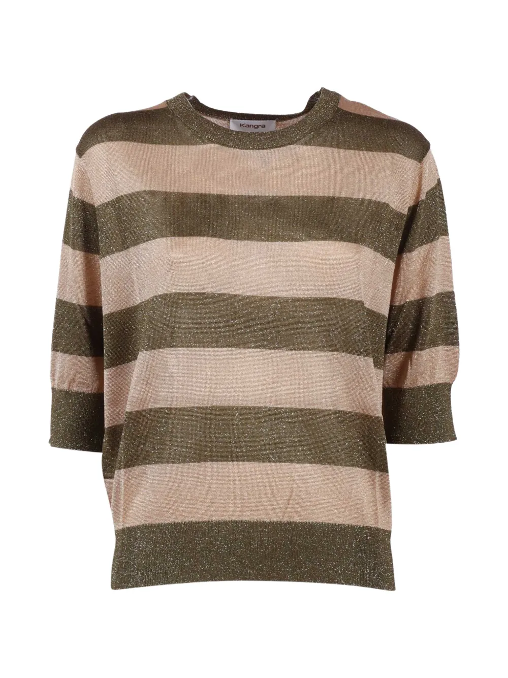 Kangra striped short-sleeve top - Toni neutri