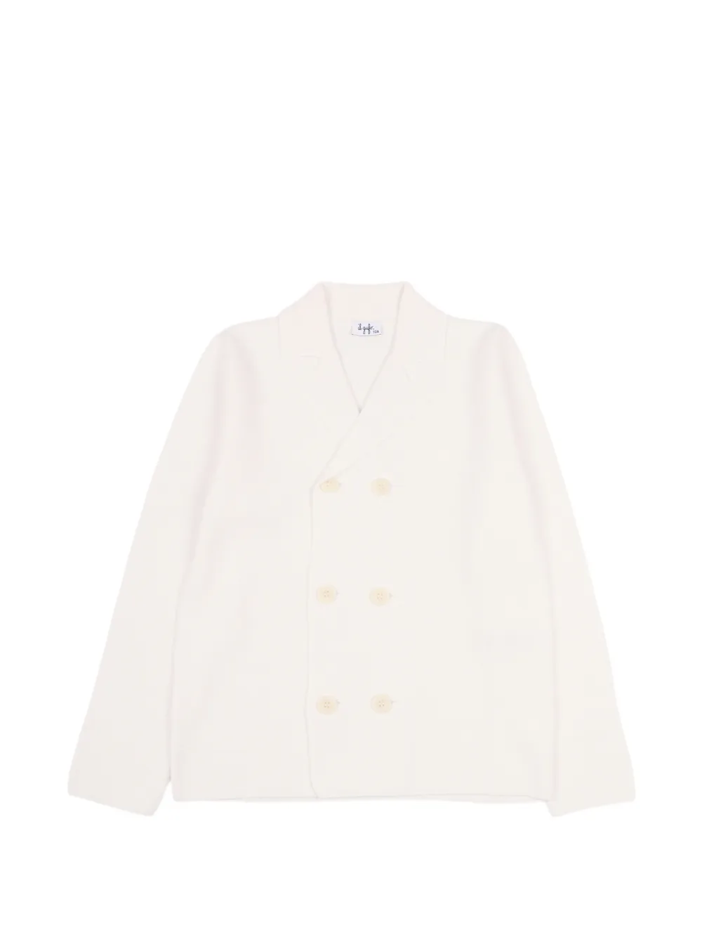 Il Gufo double-breasted knitted jacket - Weiß