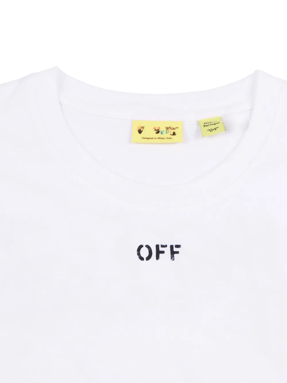 Off-White Kids Diag Watercolour T-shirt Wit