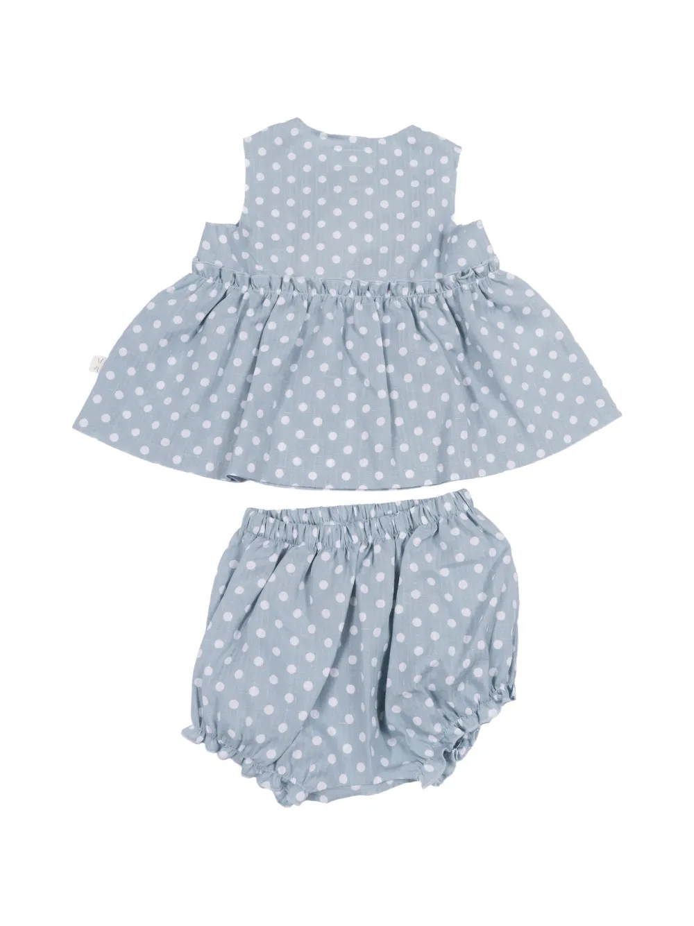 TEDDY & MINOU Shortsset met stippen en ruches Blauw