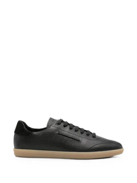 Zegna pebbled-texture sneakers