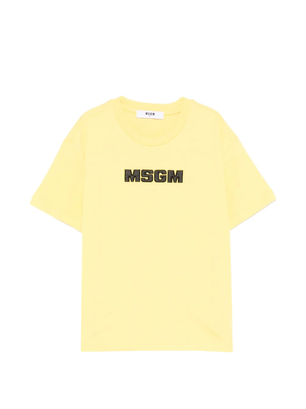 MSGM Kids logo T-shirt - Giallo