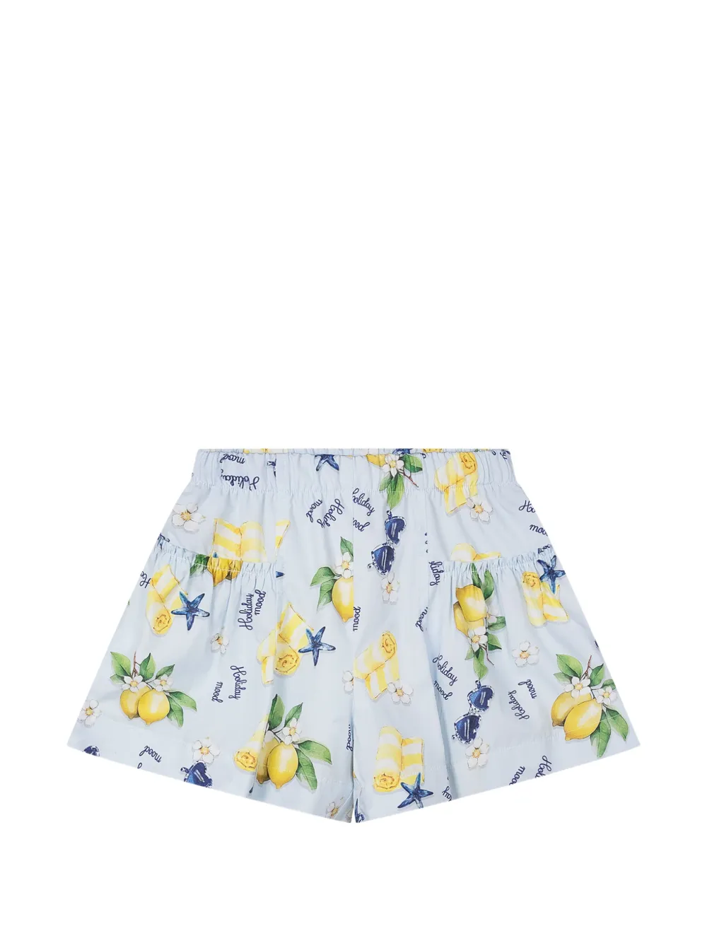 Monnalisa ruffled shorts - Blu