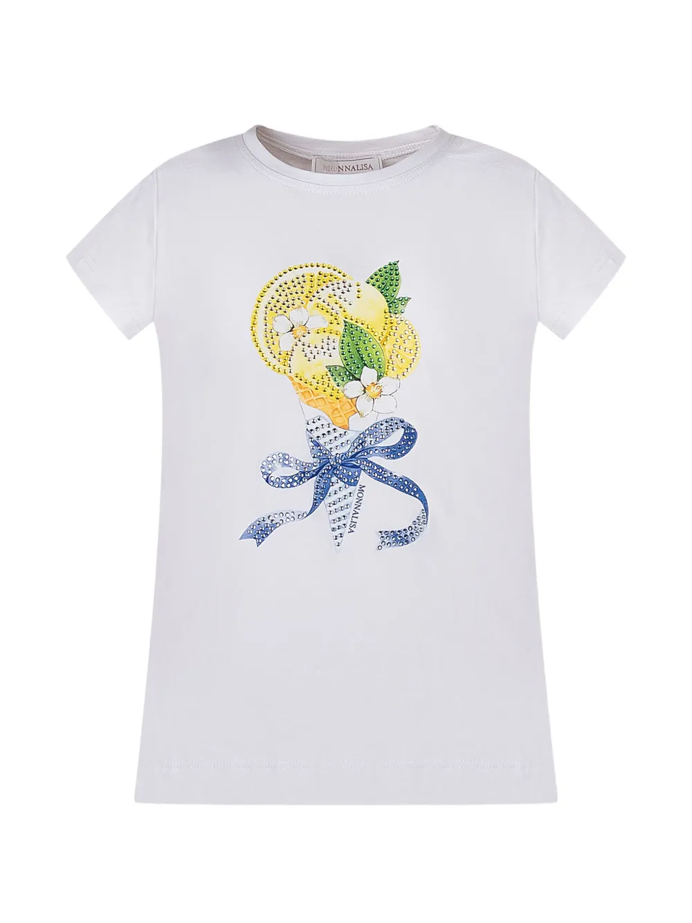 Monnalisa ice-cream print T-shirt - Bianco