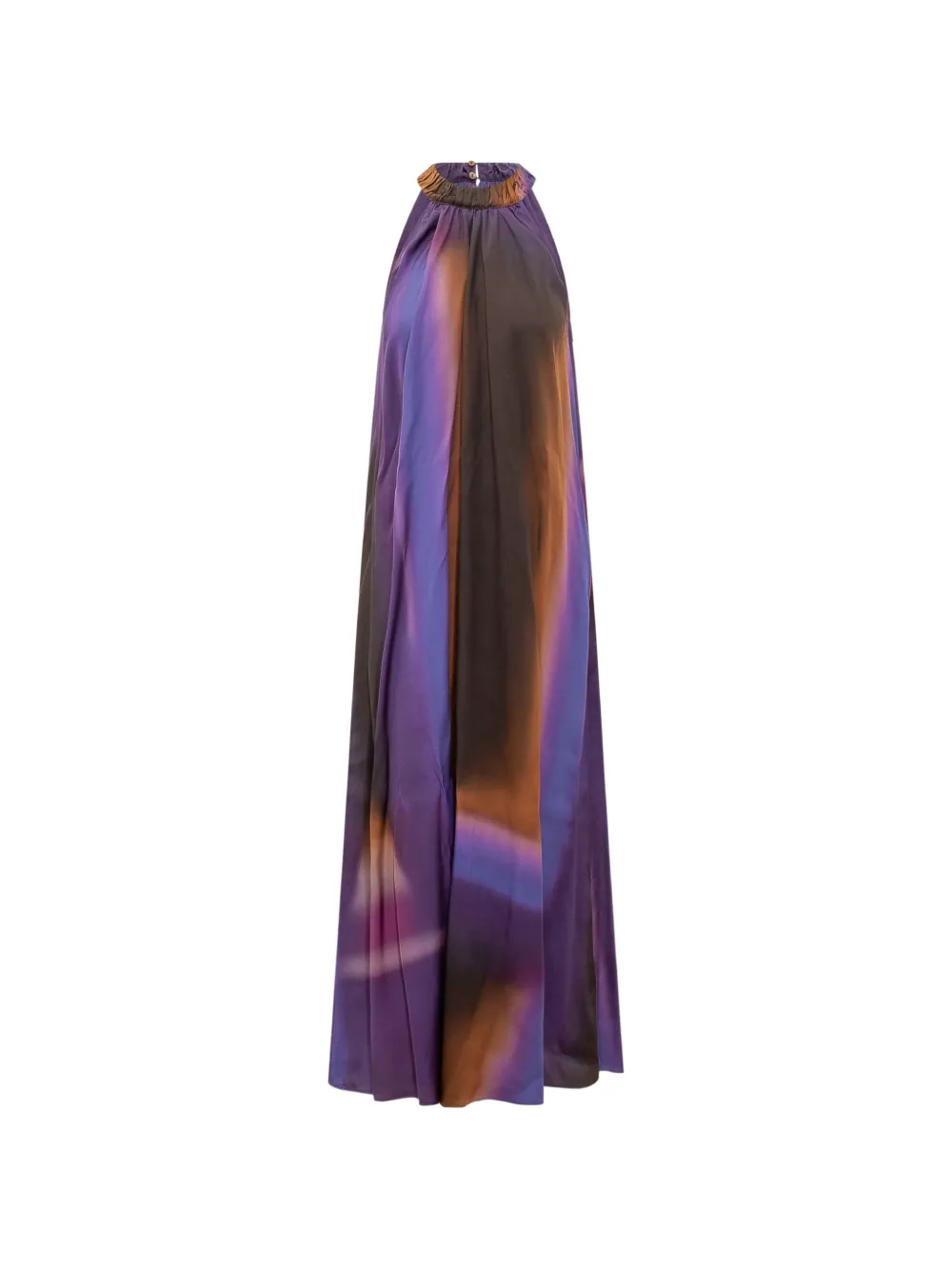 MOMONÌ abstract-print halterneck dress - Violett