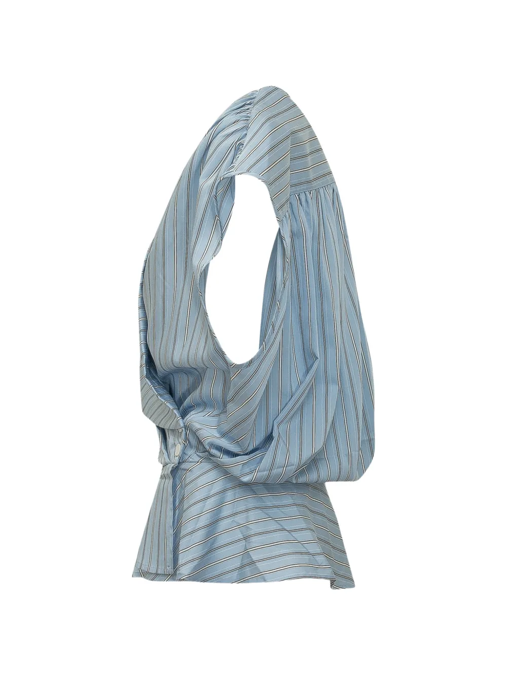 IRO Gestreepte top met knopen Blauw