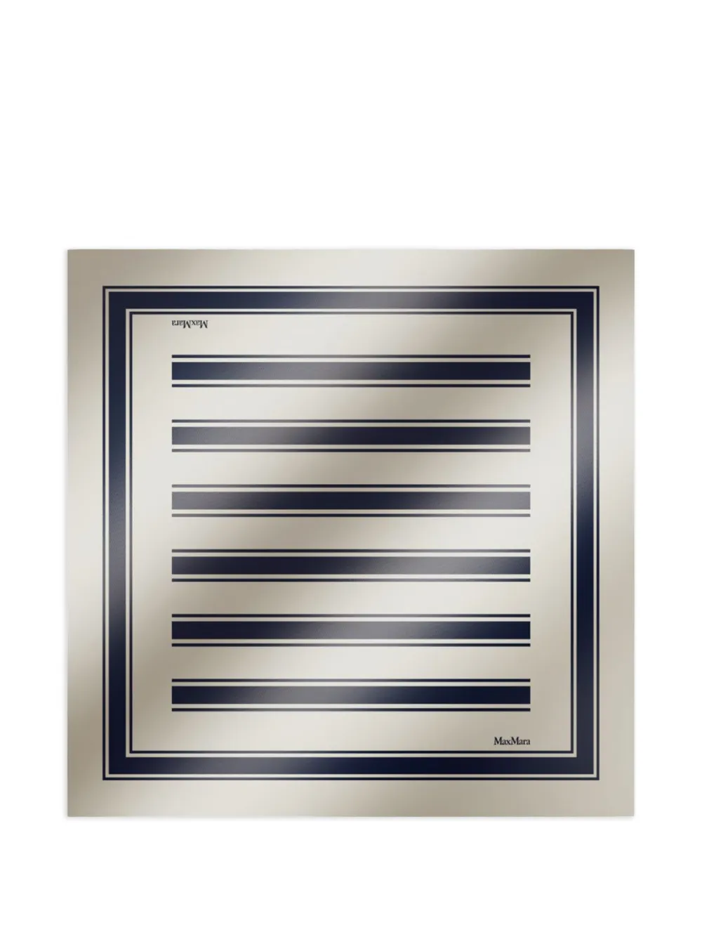 Max Mara Mxaafa striped silk scarf - Toni neutri