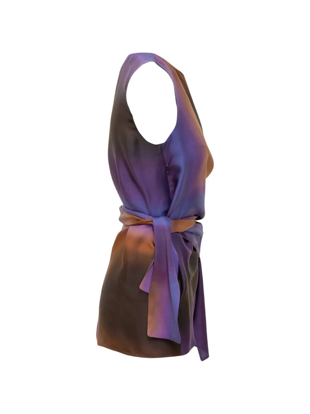 Momoni Tie Waist Top - Purple 
