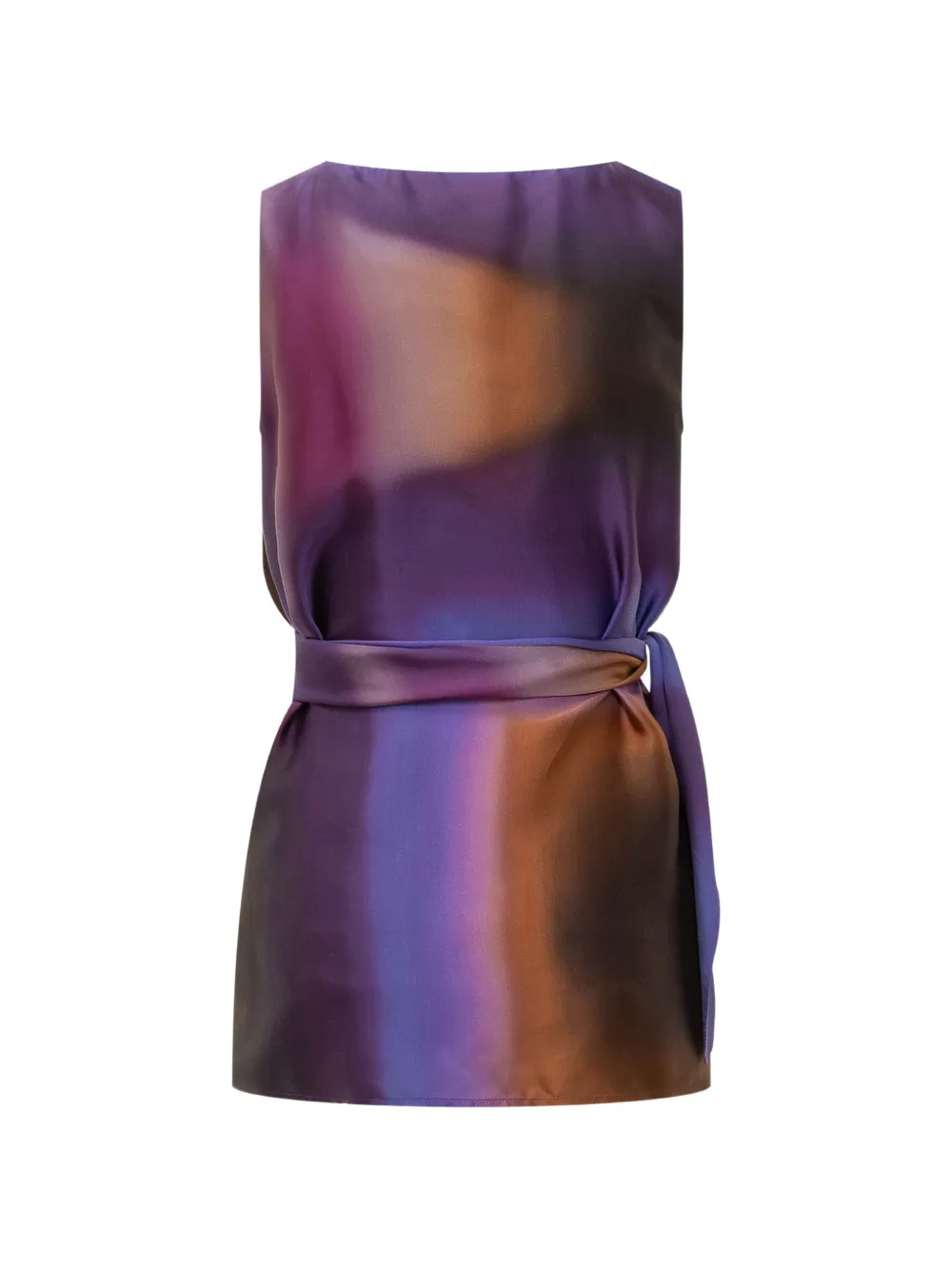  Momoni Tie Waist Top - Purple 