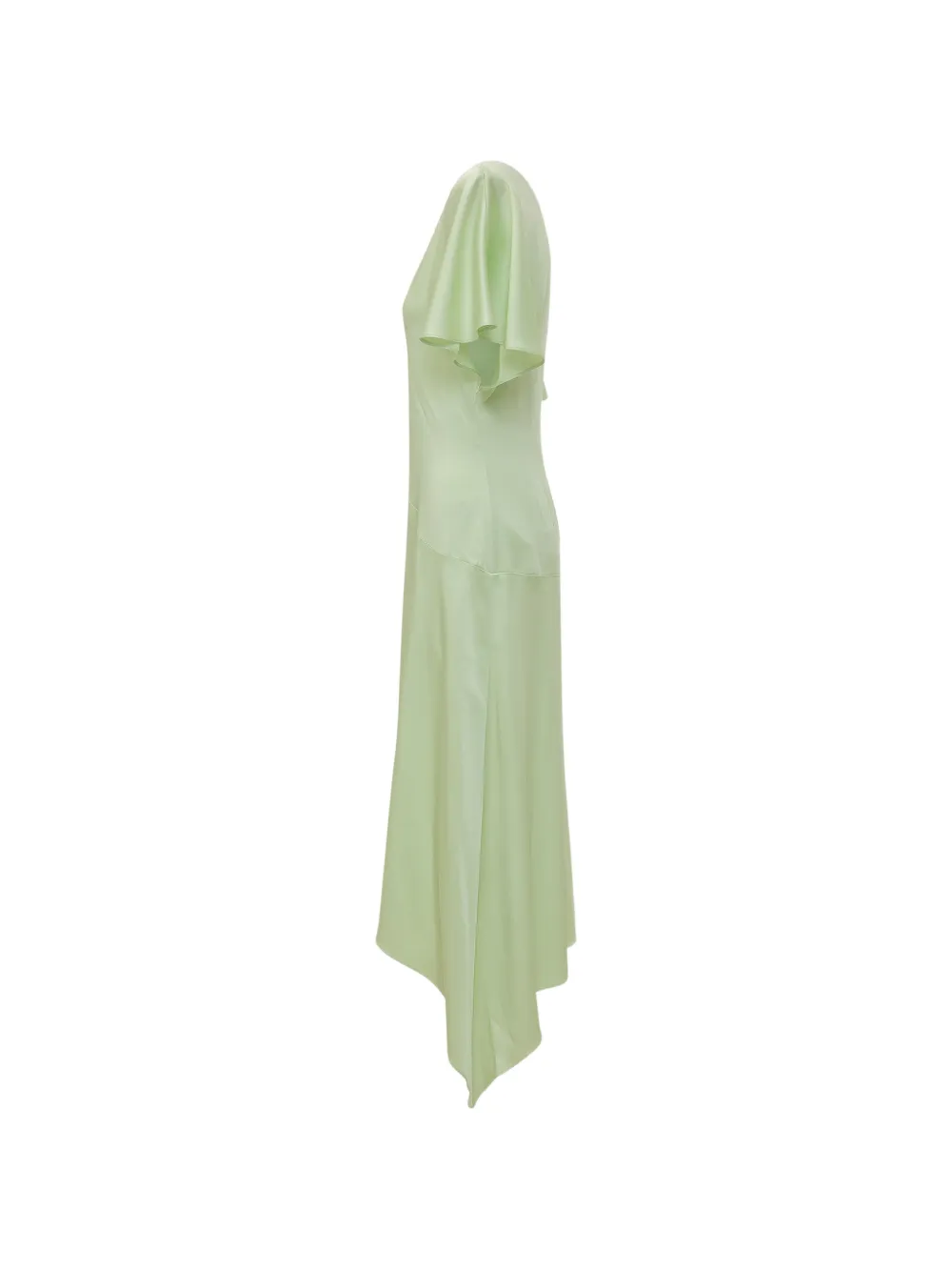  Stella Mccartney Satin V-neck Dress - Green 