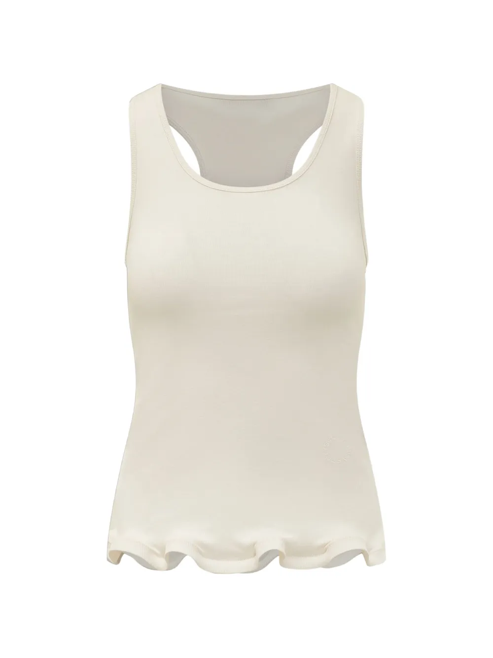 Stella McCartney frilled hem rib tank - Toni neutri