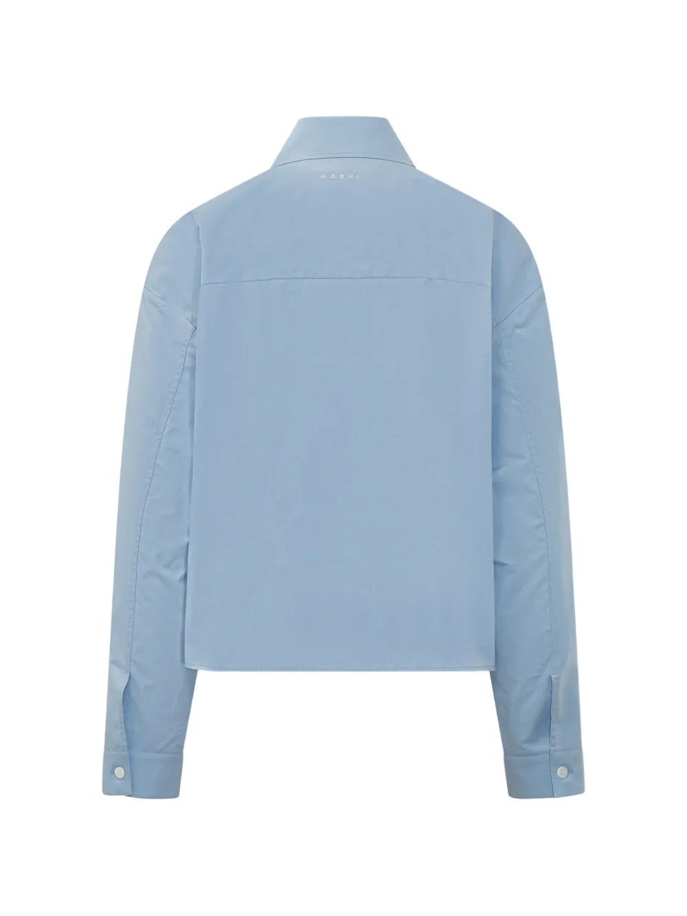 Marni Blouse met kanten detail en zak Blauw