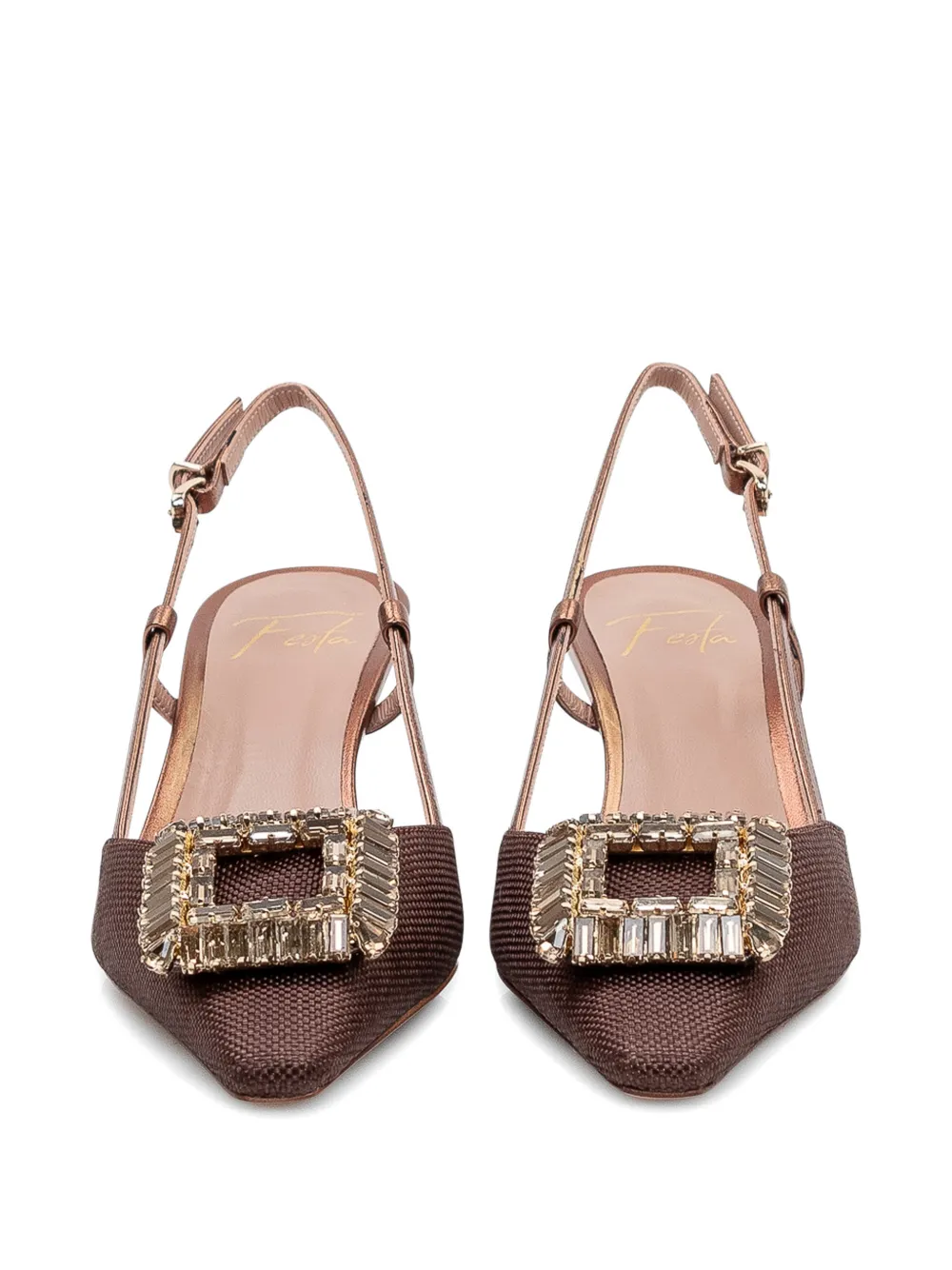 Roberto Festa Ingrid pumps met puntige neus Bruin