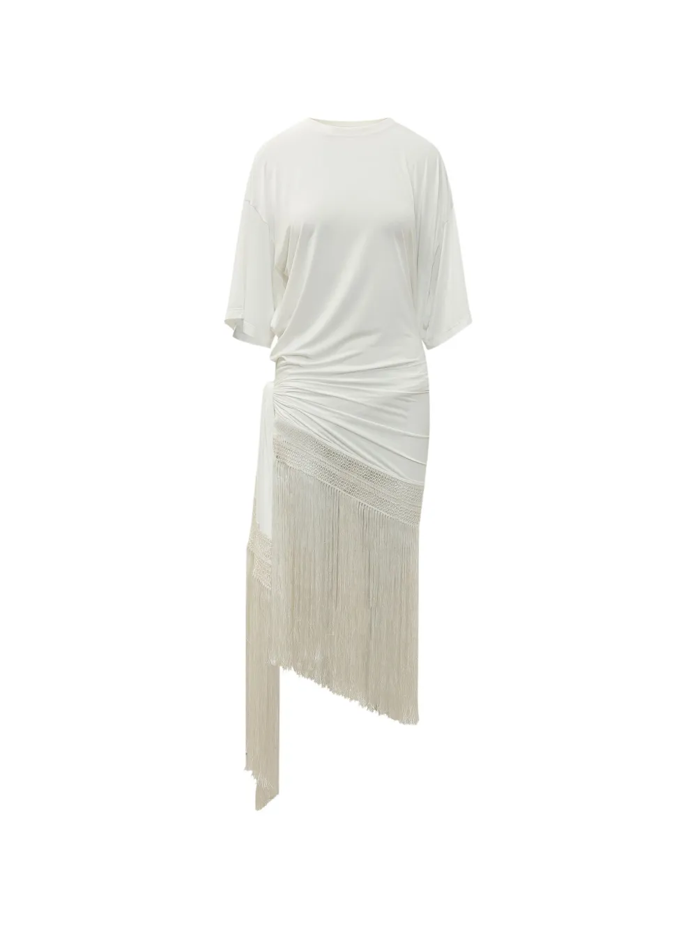 THE ANDAMANE Azul fringe-trimmed dress - Nude