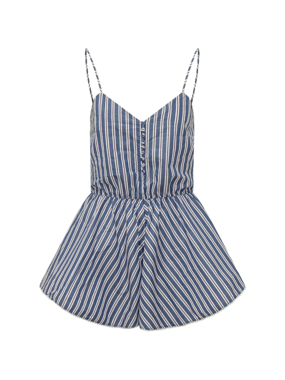 THE ANDAMANE Celeste striped playsuit - Blu