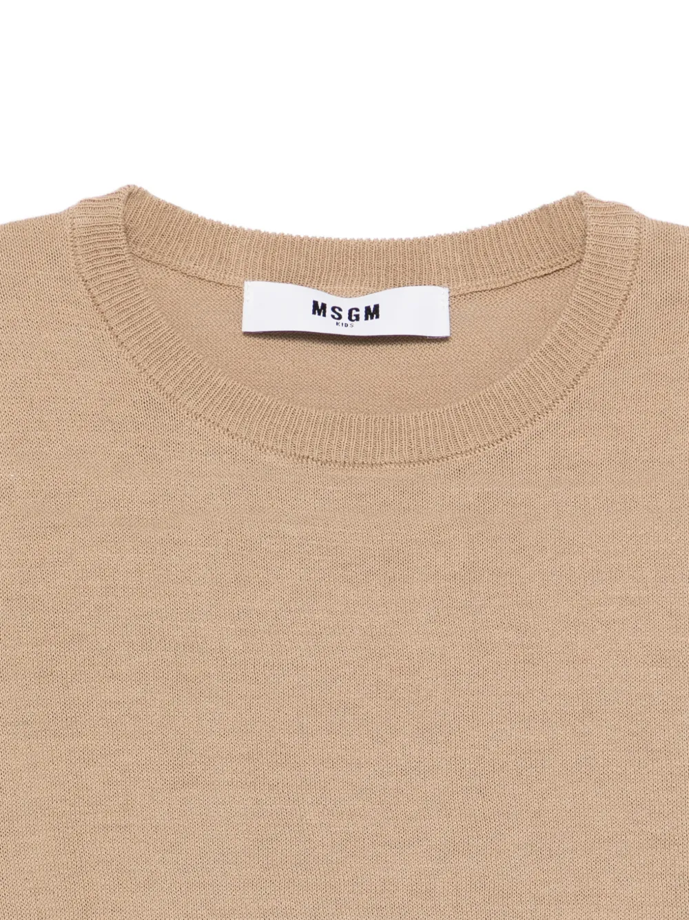 MSGM Kids T-shirt met ronde hals Beige