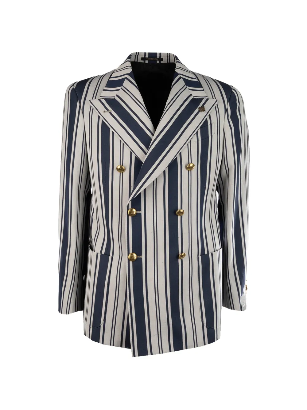 Gabriele Pasini striped double-breasted jacket - Blue