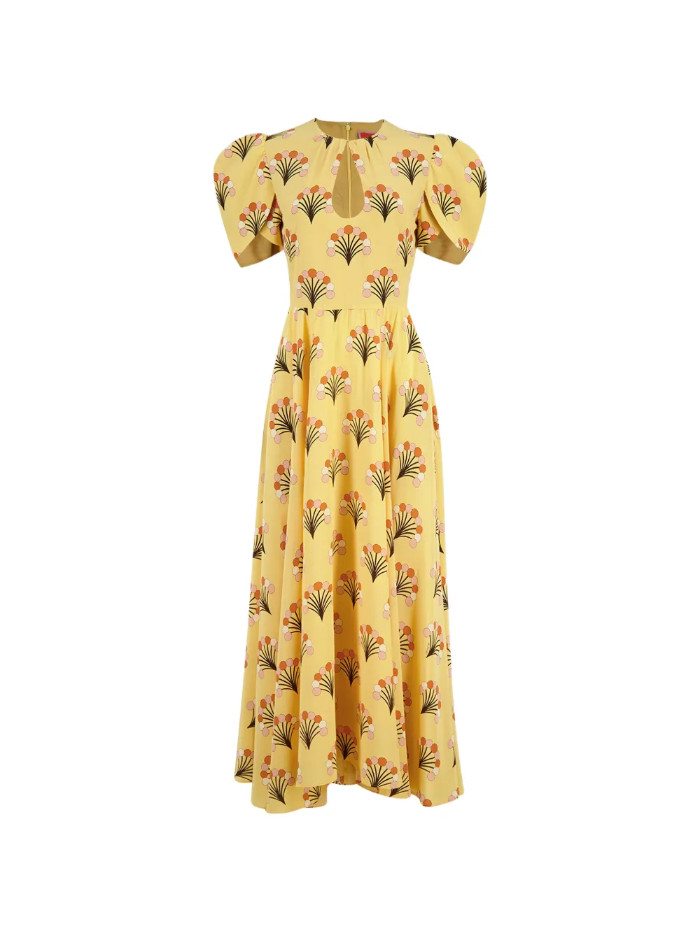 La DoubleJ Petal silk midi dress - Giallo