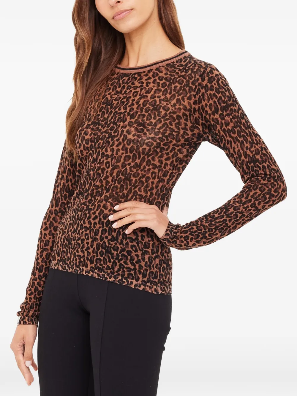 The Upside Ludlow top met luipaardprint Bruin