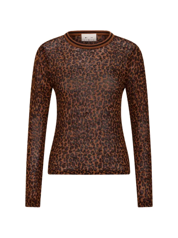 The Upside Ludlow Leopard-print Top in Brown