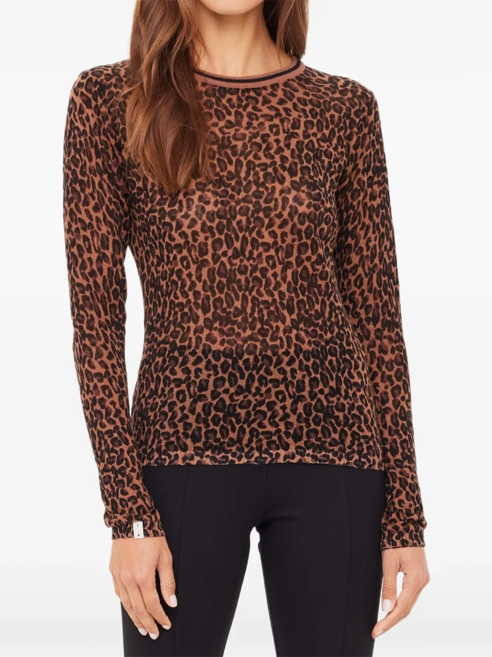 The Upside Ludlow top met luipaardprint Bruin