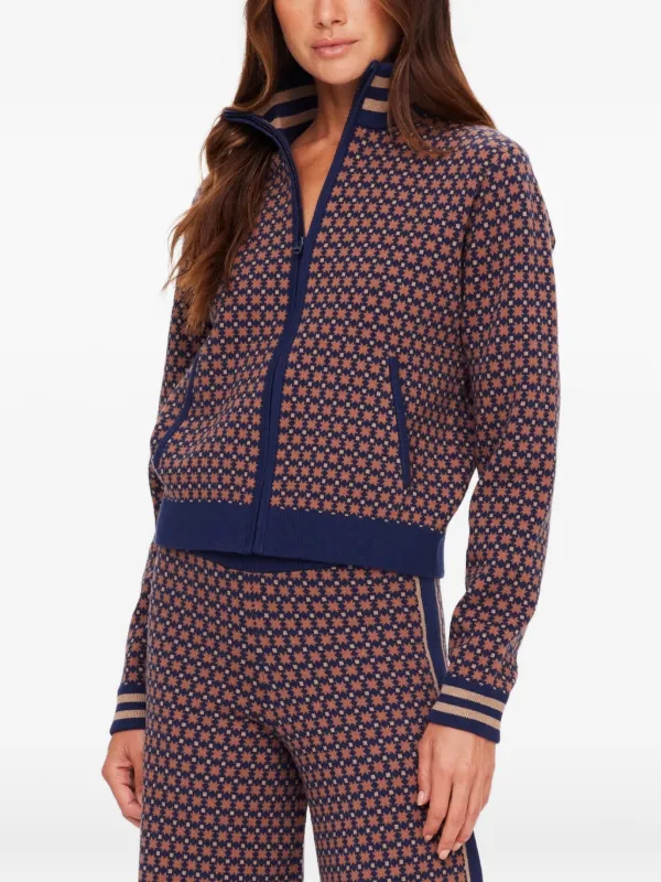 The Upside Lumiere Margot Geometric-pattern Track Jacket in Blue