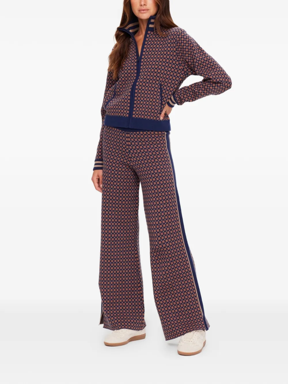 The Upside Lumiere Margot trainingsjack met geometrisch patroon Blauw