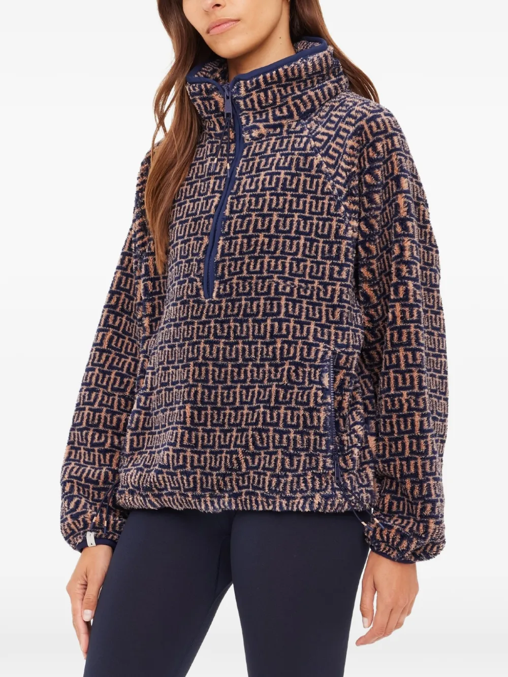 The Upside Castilla Harlow trui met abstracte rits Blauw