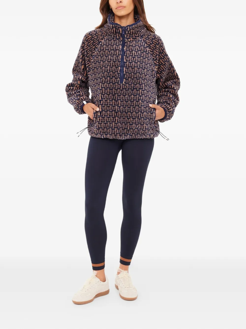 The Upside Castilla Harlow trui met abstracte rits Blauw