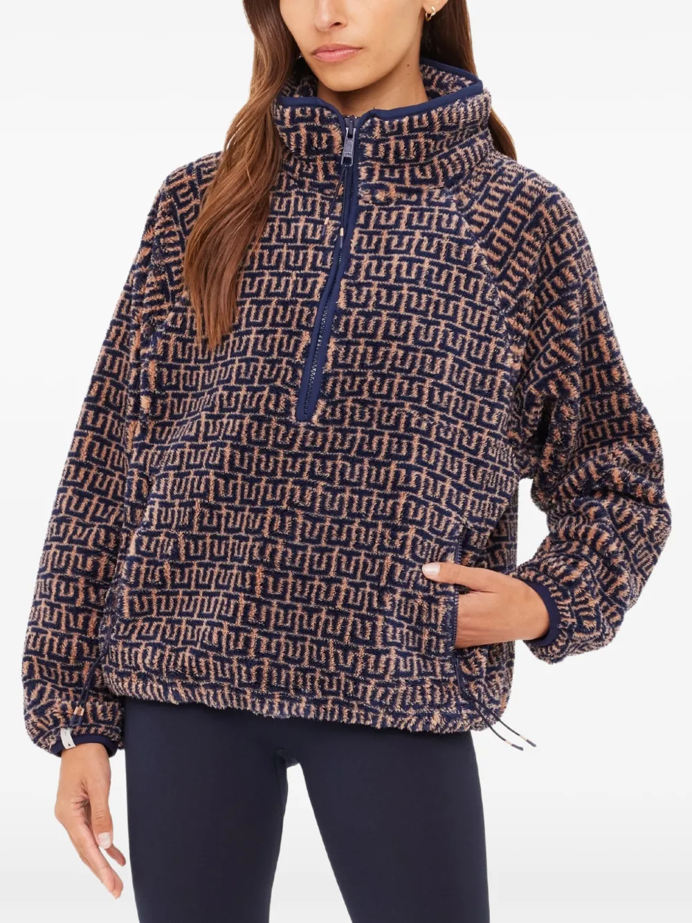 The Upside Castilla Harlow trui met abstracte rits Blauw