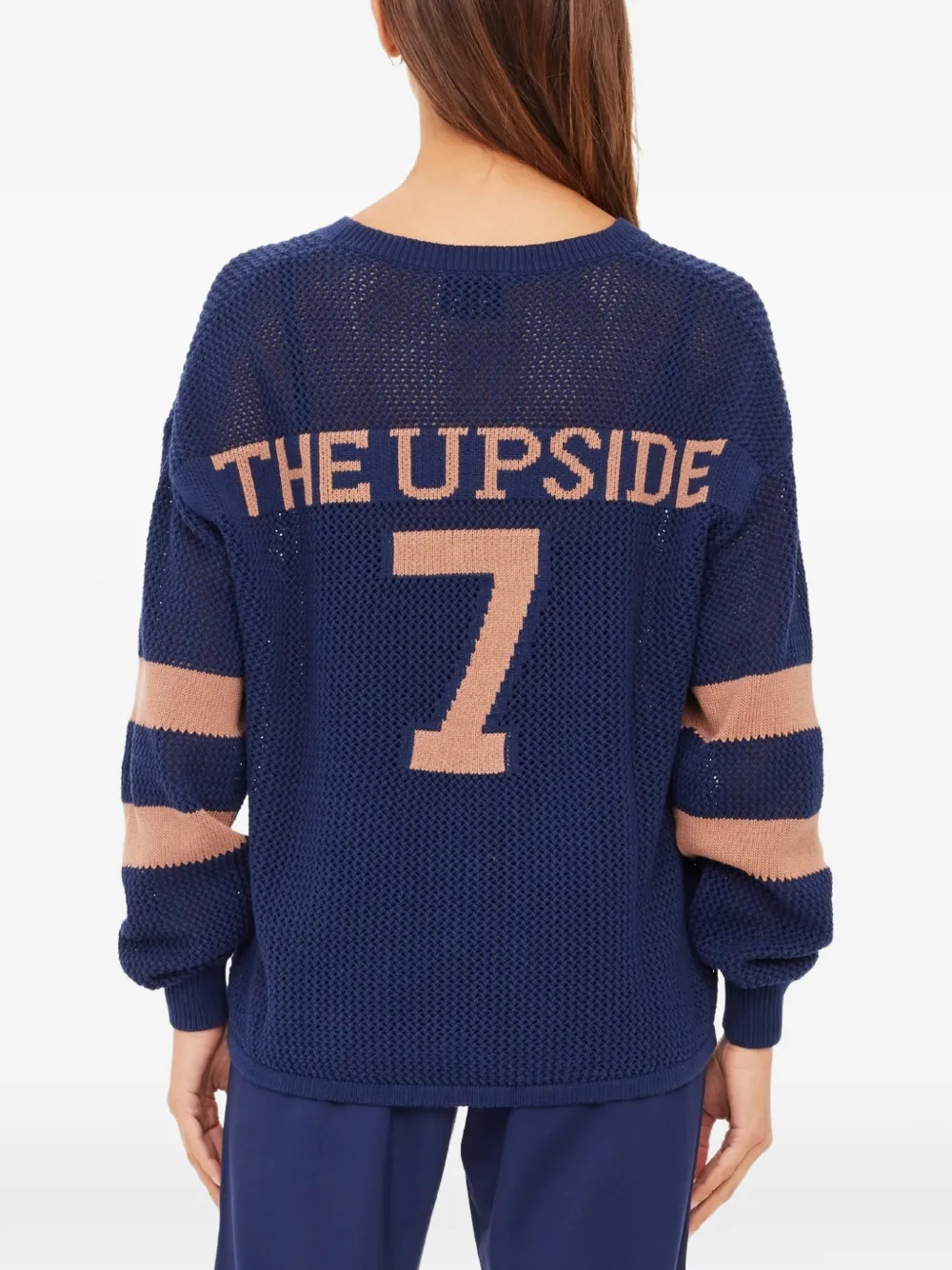 The Upside Fenway Sebastion gestreepte trui Blauw