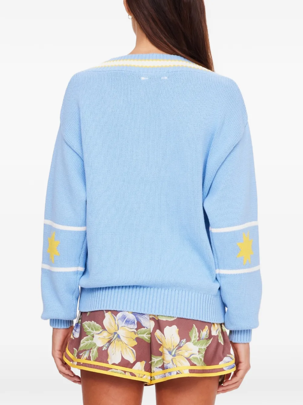 The Upside Rever Josette trui met V-hals Blauw