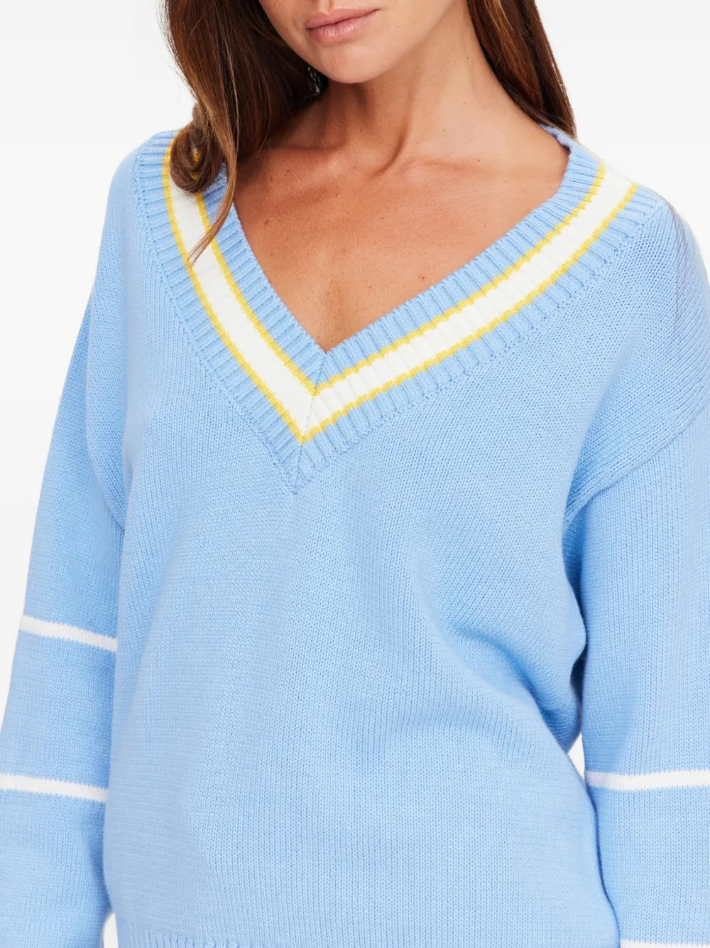 The Upside Rever Josette trui met V-hals Blauw