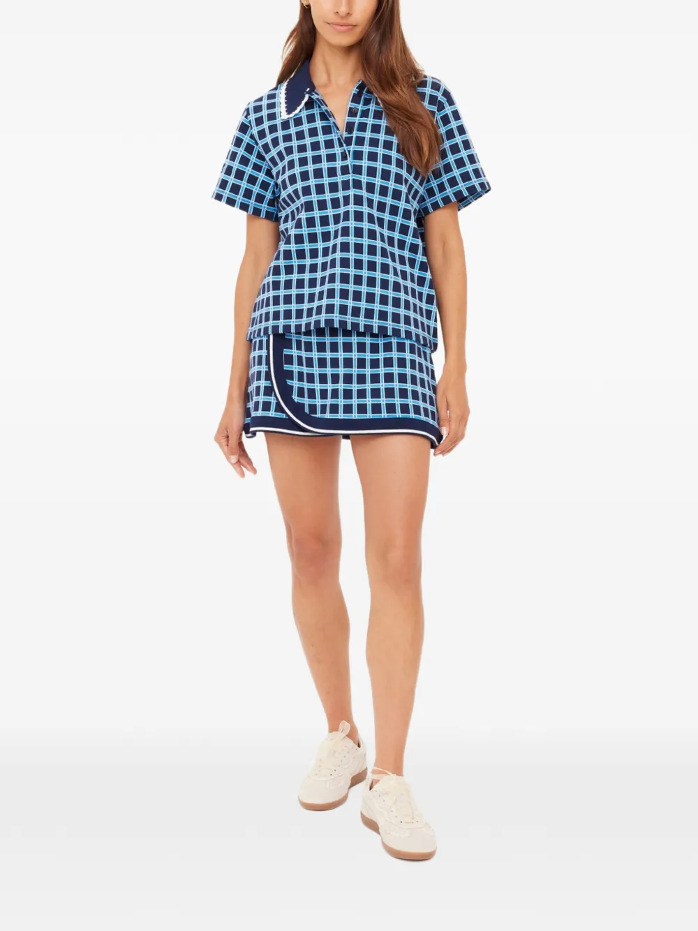 The Upside Clubhouse Dom poloshirt met gehaakte afwerking Blauw