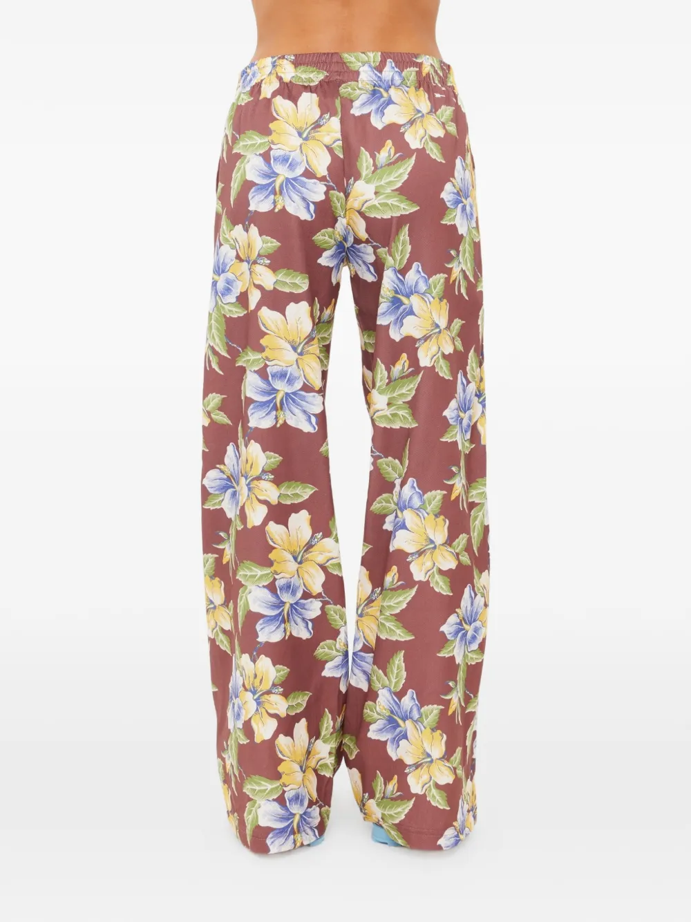 The Upside Isla Juliet trainingsbroek met zijstreep en bloemenprint Bruin