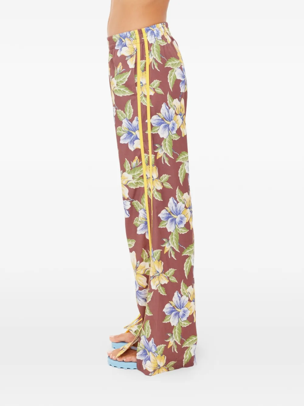 The Upside Isla Juliet trainingsbroek met zijstreep en bloemenprint Bruin