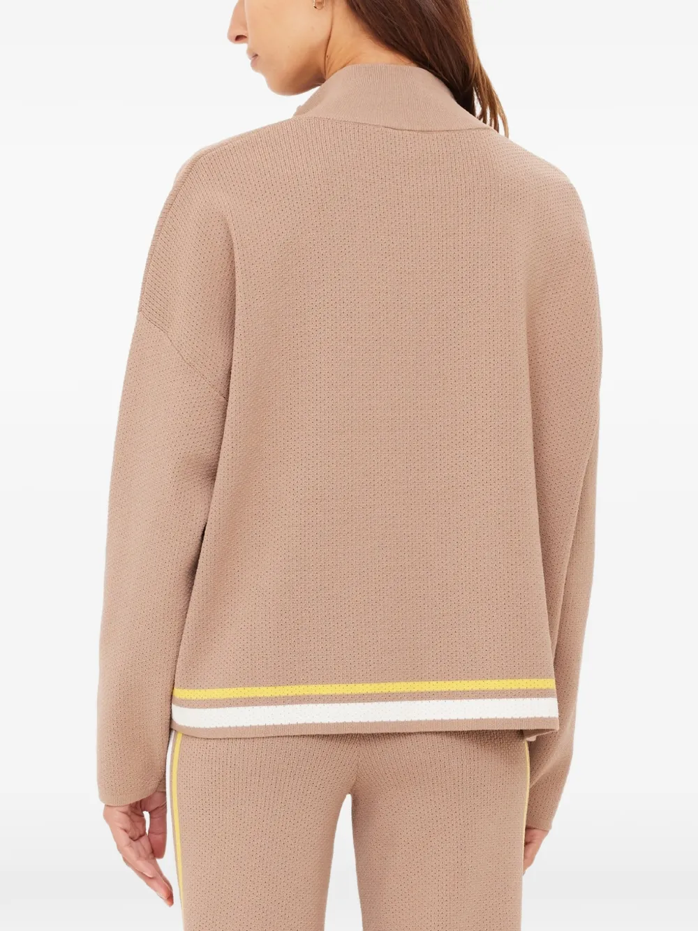 The Upside Veneto Carter trui met halve rits Beige
