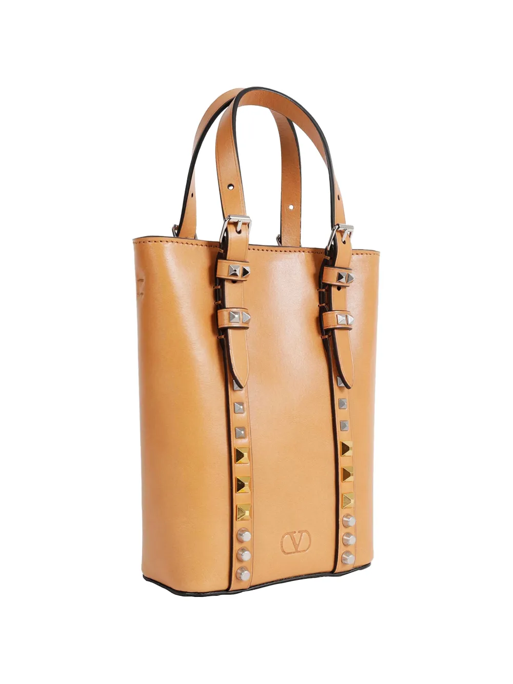  Valentino Garavani Mini Rockstud Bucket Bag - Neutrals 